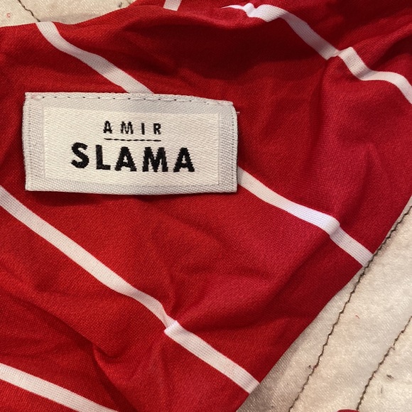 Red with white strip bikini 👙 Top L Bottom M - Picture 6 of 6